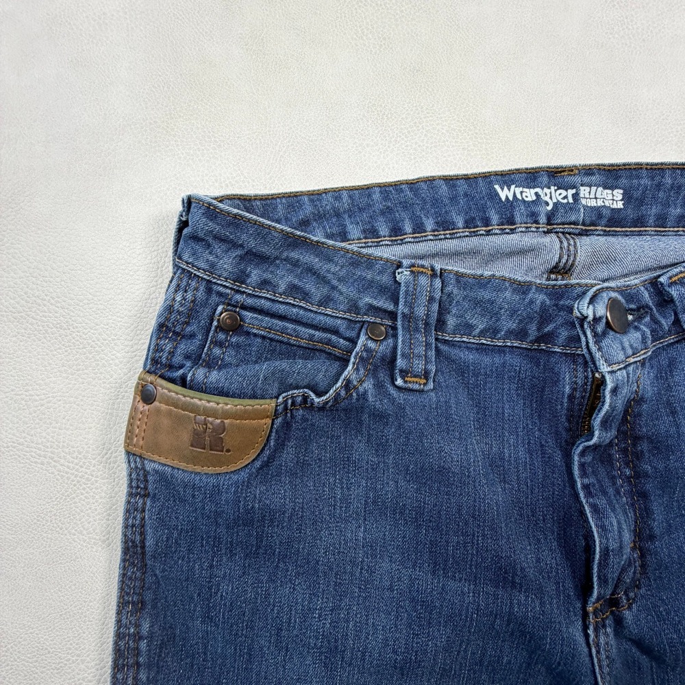 Wrangler Riggs Workwear Womens Bootcut Jeans Blue Medium Wash Size 4x30 - Picture 4 of 13